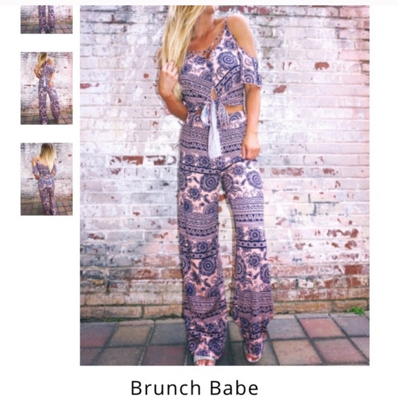 brunch babe Dresses & Skirts - Brunch babe boho pant and top set